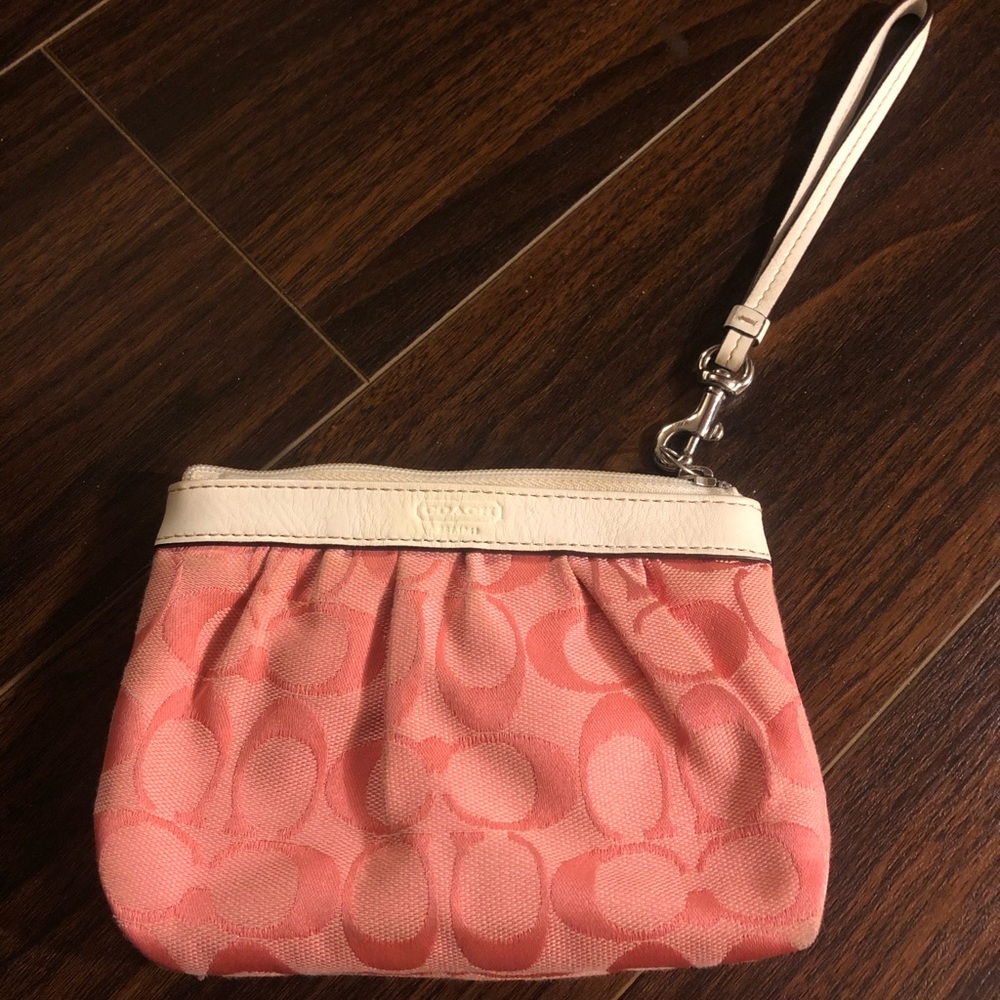 Pink Coach Wristlet